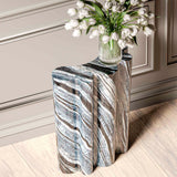 TAVOLINO DECORATIVO IN MARMO BLACK WOOD GRAIN