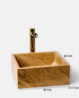 LAVANDINO QUADRATO IN ONICE - VALSECCHI MARMI