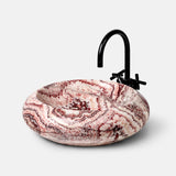 LAVANDINO BOMBATO IN MARMO & ONICE - VALSECCHI MARMI