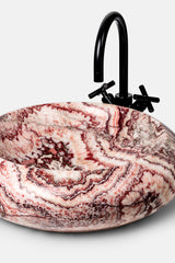 LAVANDINO BOMBATO IN MARMO & ONICE
