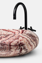 LAVANDINO BOMBATO IN MARMO & ONICE