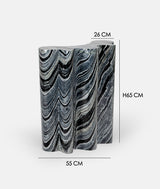 TAVOLINO DECORATIVO IN MARMO BLACK WOOD GRAIN - VALSECCHI MARMI