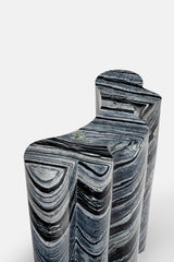 TAVOLINO DECORATIVO IN MARMO BLACK WOOD GRAIN - VALSECCHI MARMI