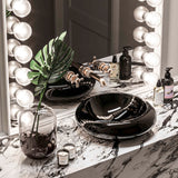 LAVANDINO BOMBATO IN MARMO & ONICE