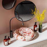 LAVANDINO BOMBATO IN MARMO & ONICE